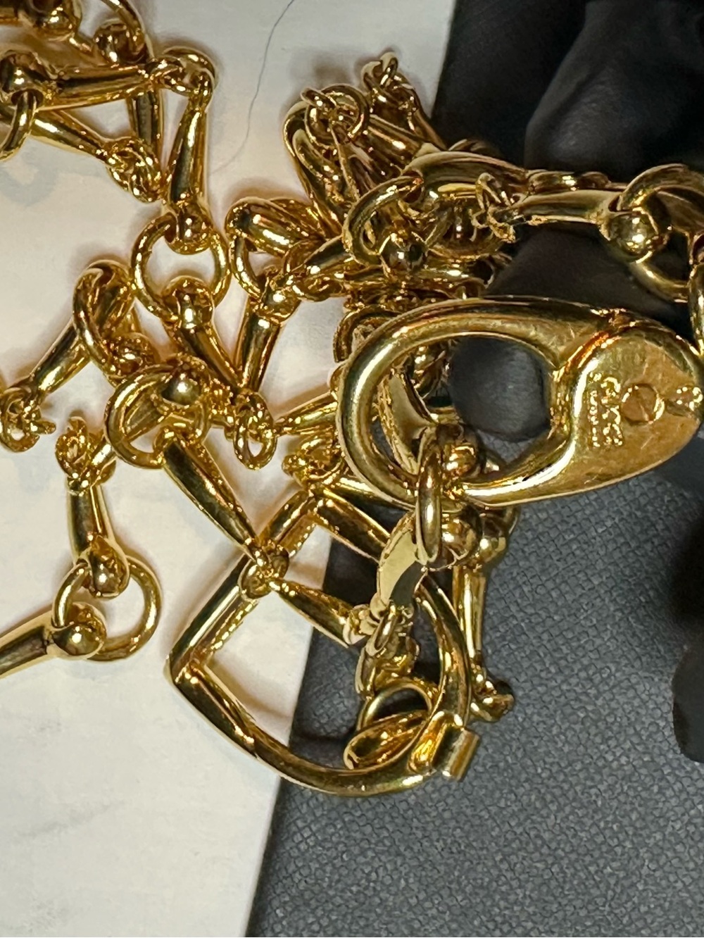 Rare Vintage Gucci Gold Linked Chain belt- Double Strand Shine